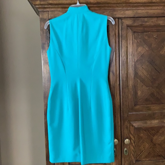 Kenar Ann Tjian teal button down dress - Picture 3 of 9